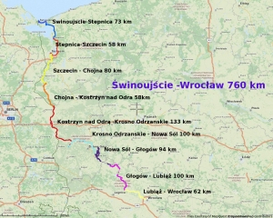 Mapa przebytej trasy.